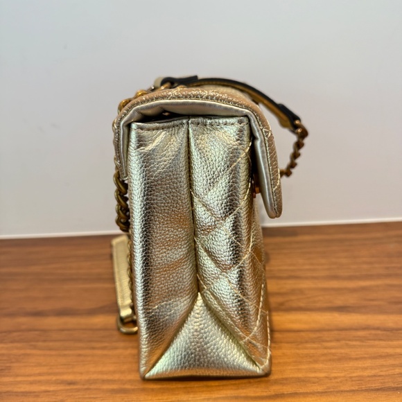 Kurt Geiger The Brixton leather metallic gold shoulder bag - Picture 10 of 14